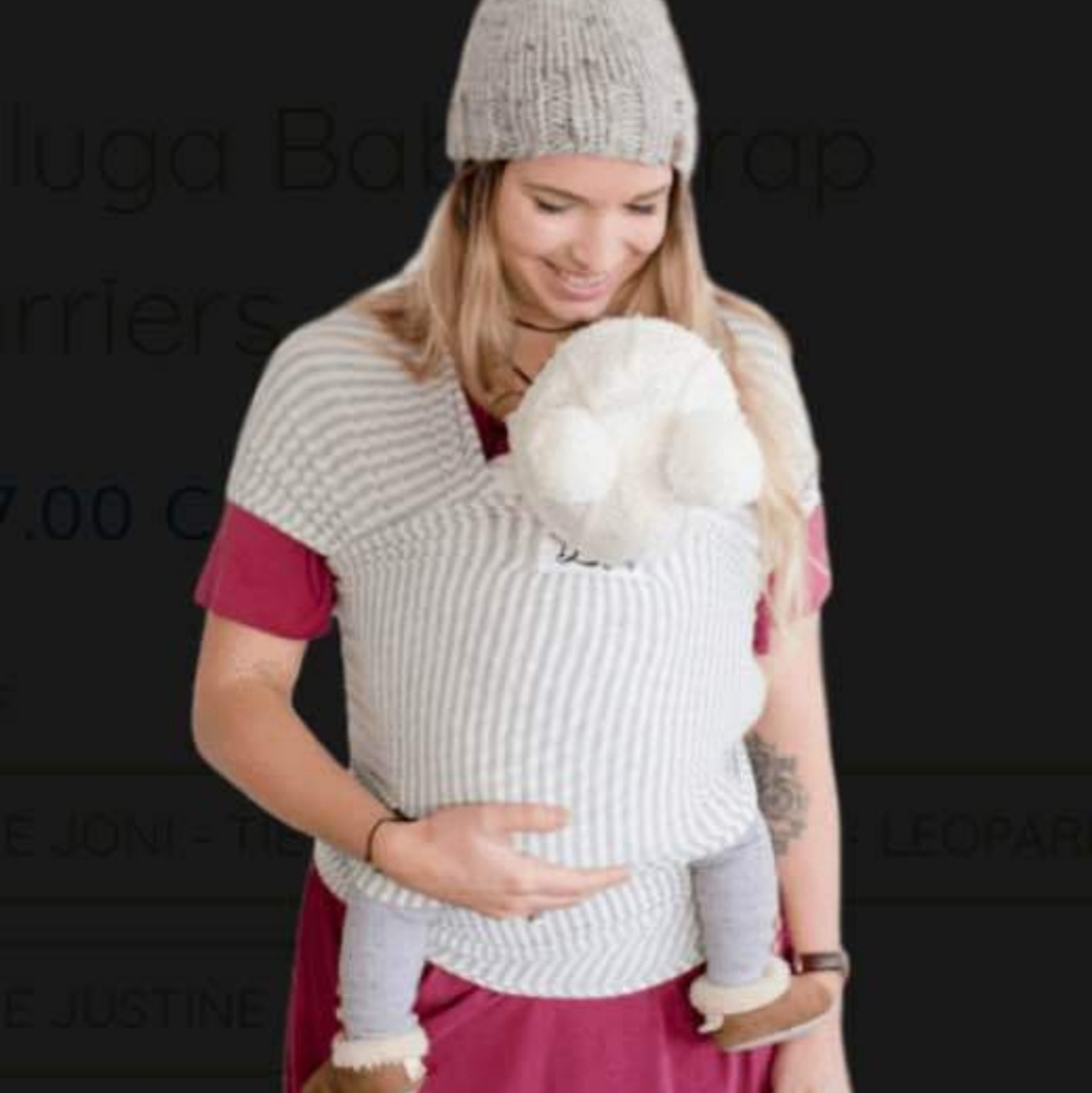 EUC Beluga wrap O/S grey and white
